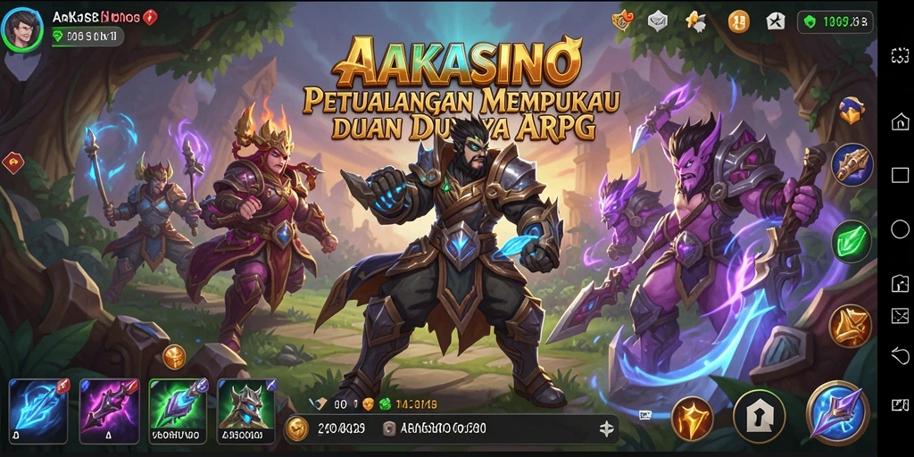 Tampilan gameplay ARPG AAKASINO yang mendebarkan dan penuh aksi.