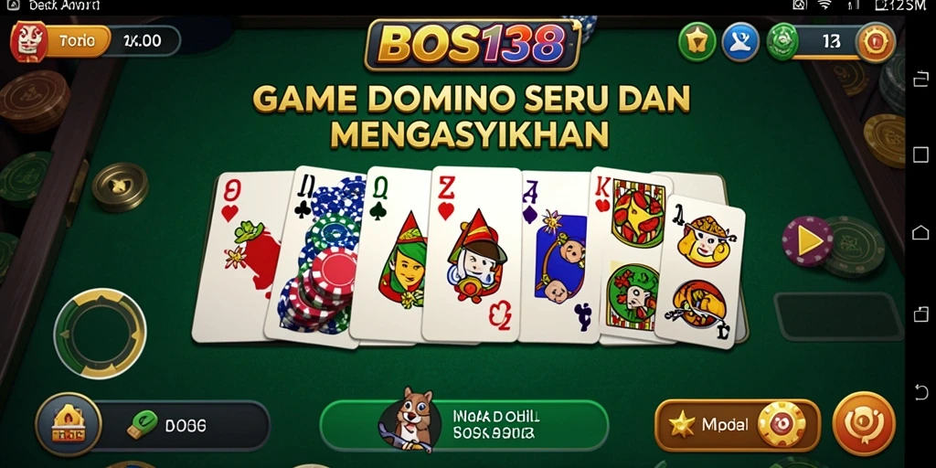 Tampilan gameplay menarik dari game Domino BOS138.