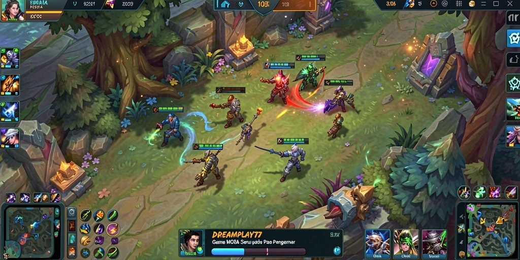 Gameplay MOBA yang menegangkan dan menarik di DREAMPLAY77.