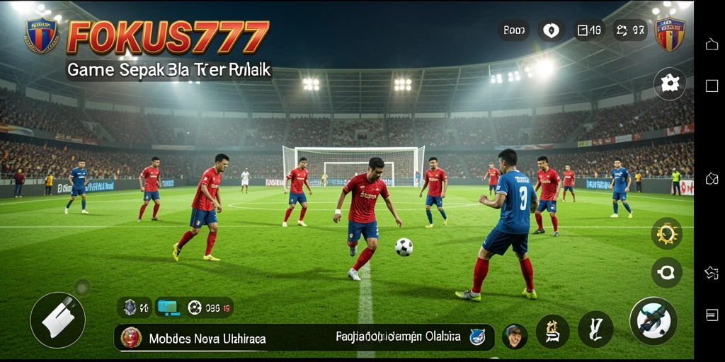 Tampilan menarik gameplay sepak bola FOKUS777 di layar.
