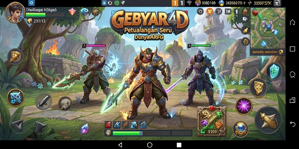 Gameplay seru dan penuh aksi di GEBYAR4D.