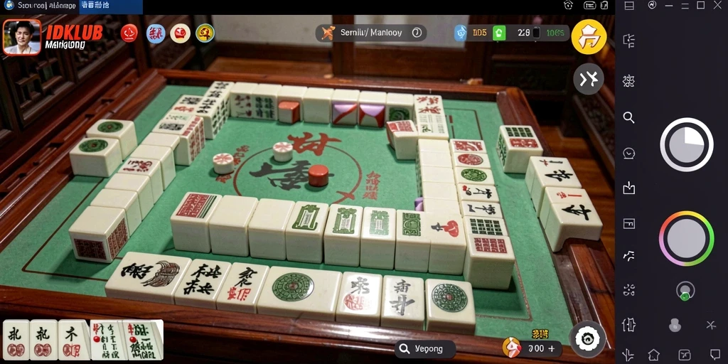 Screenshot gameplay IDKLUB yang menonjolkan level Mahjong yang menantang.