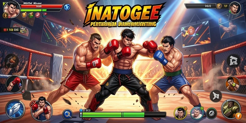 Gameplay seru INATOGEL dengan pertarungan yang mendebarkan.