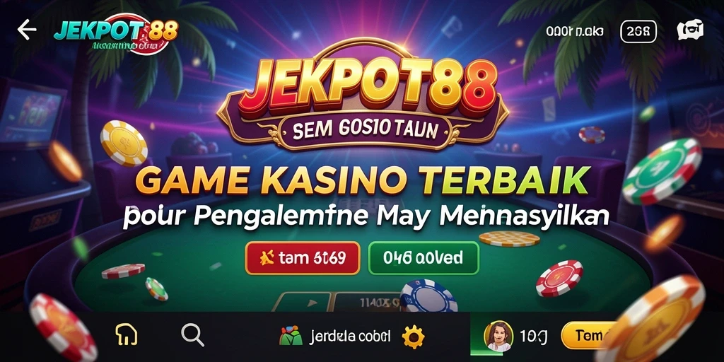 Tampilan menarik JEKPOT88 saat gameplay Kasino yang mengasyikkan.