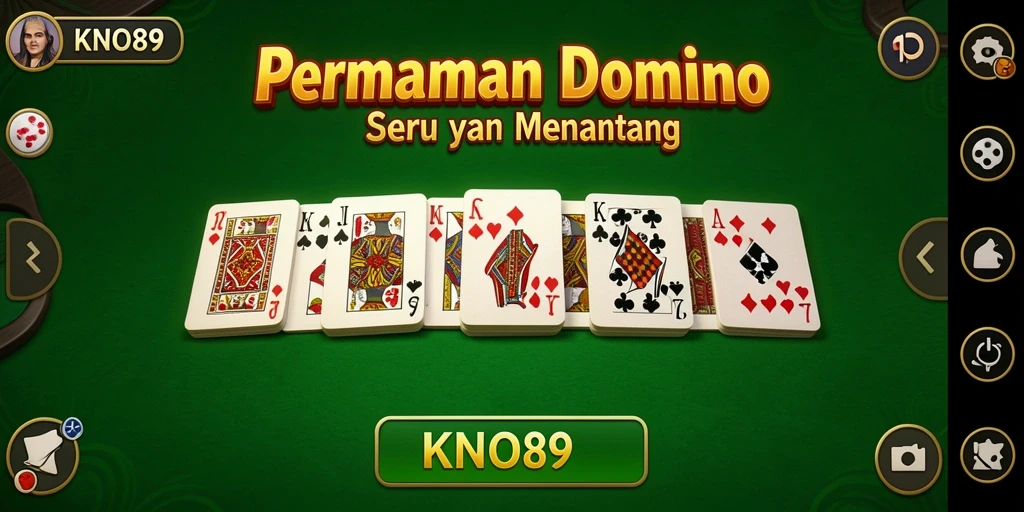 Tampilan gameplay menegangkan saat bermain Domino KNO89.