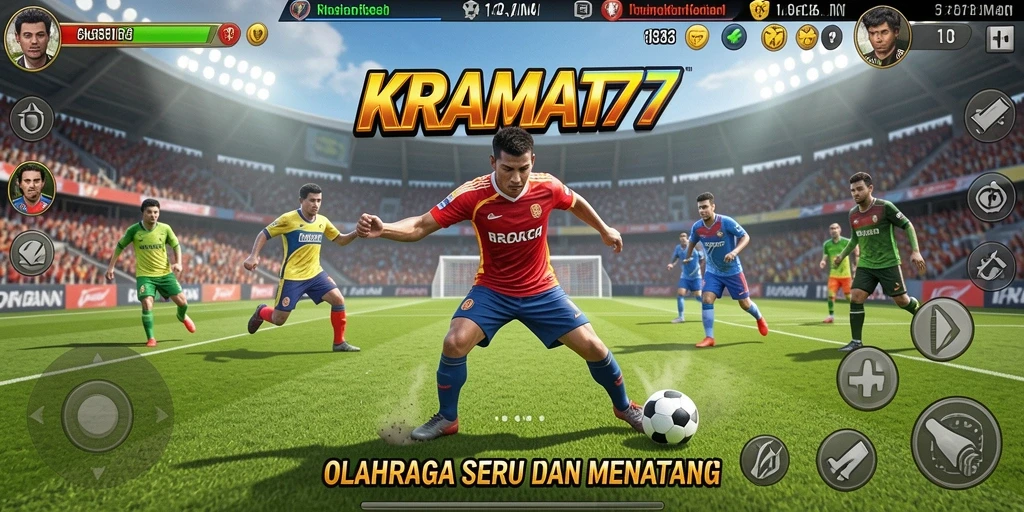 Tampilan gameplay seru dalam KRAMAT77 dengan aksi olahraga yang menegangkan.