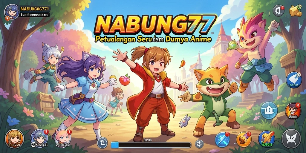 Tampilan seru dari gameplay NABUNG77 dalam dunia Anime.