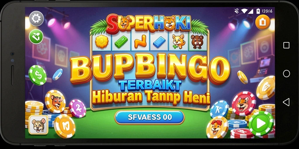 Tampilan gameplay SUPERHOKI dengan pemandangan Bingo yang menarik.