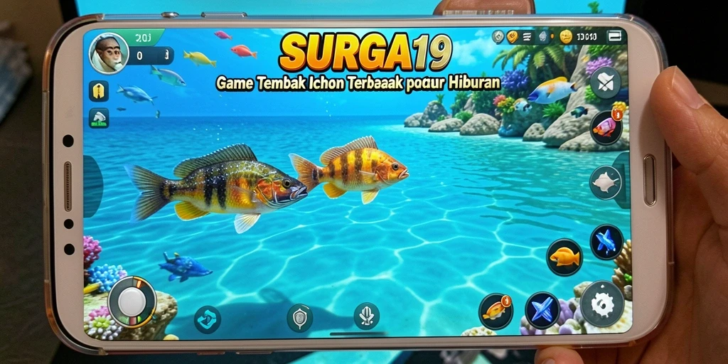 Tampilan gameplay seru dalam SURGA19 dengan tembak ikan yang beragam.