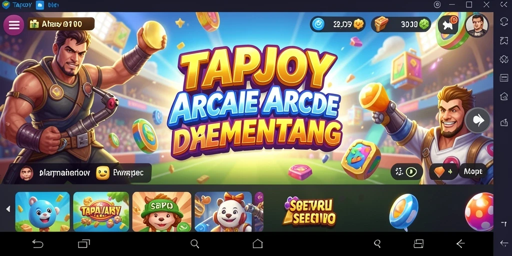 Tampilan dalam game TAPJOY yang penuh aksi Arcade.