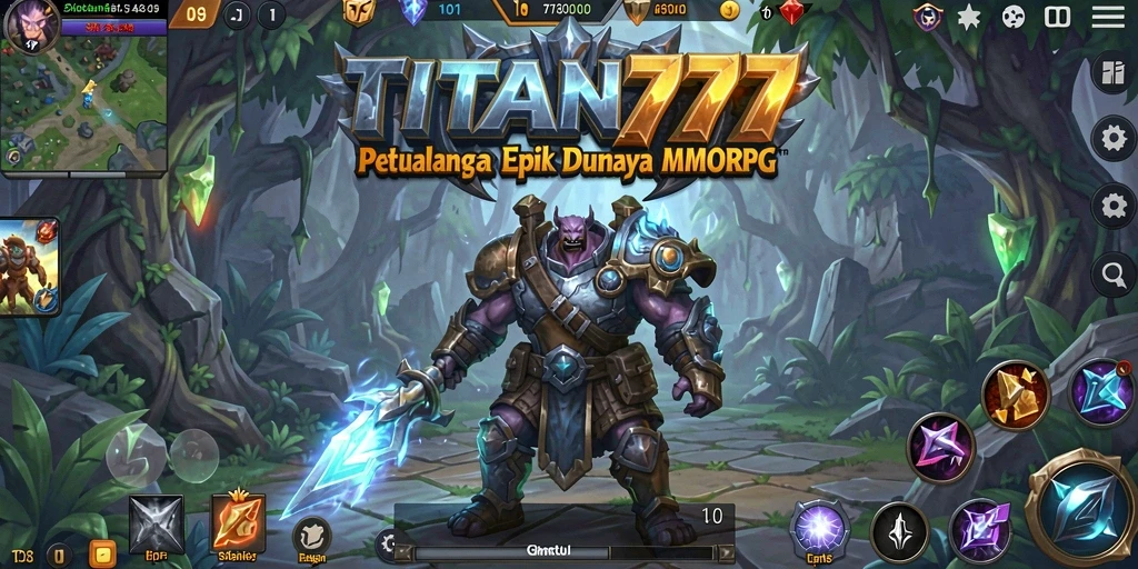 Tampilan gameplay menarik dari TITAN777 dalam petualangan MMORPG.